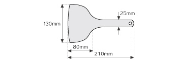 MPフーズ シリコーンスクレイパー　大短タイプ(ヘラ先形状R型)