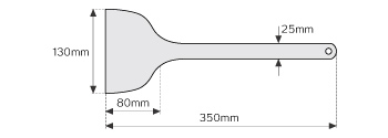MPフーズ シリコーンスクレイパー　大長タイプ(ヘラ先形状H型)